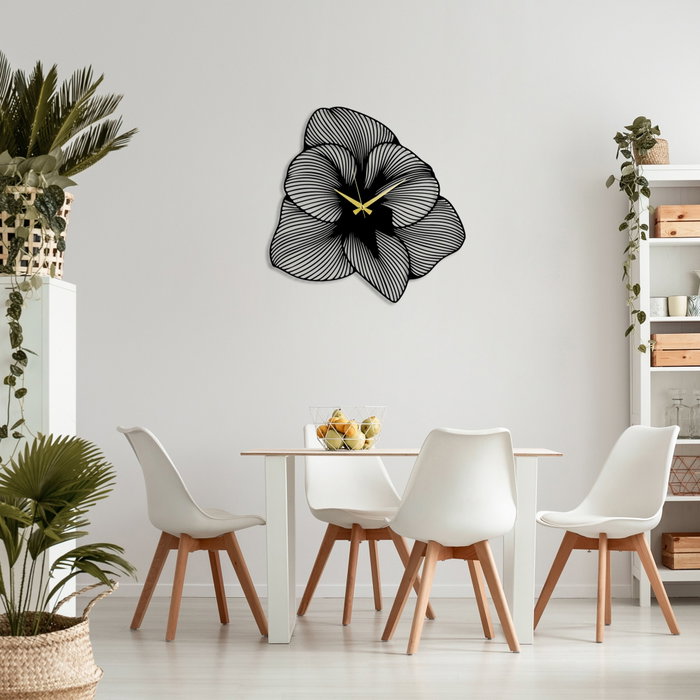 Wallity Aprire Reloj de Pared Decorativo de Metal Negro 70 x 70 cm Wallity Aprire Reloj de Pared Decorativo de Metal Negro 70 x 70 cm